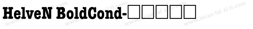 HelveN BoldCond字体转换